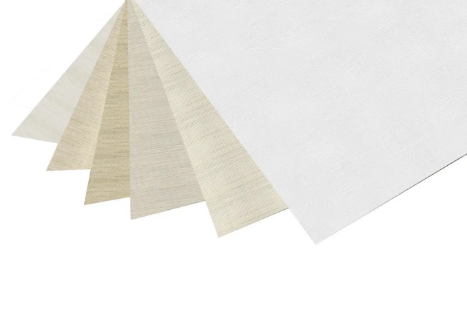 Mustertafel der Rollostoffe